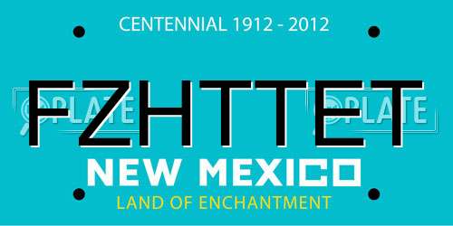 FZHTTET New Mexico License Plate