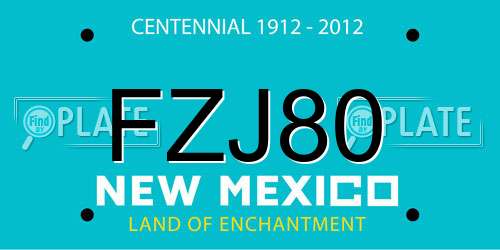 FZJ80 New Mexico License Plate
