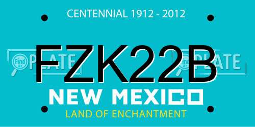 FZK22B New Mexico License Plate