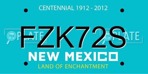 FZK72S New Mexico License Plate