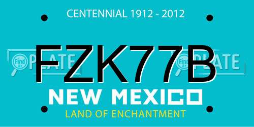 FZK77B New Mexico License Plate