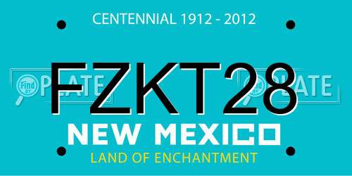 FZKT28 New Mexico License Plate