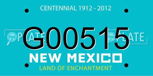 G00515 New Mexico License Plate