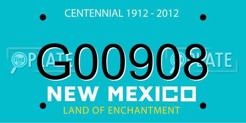 G00908 New Mexico License Plate