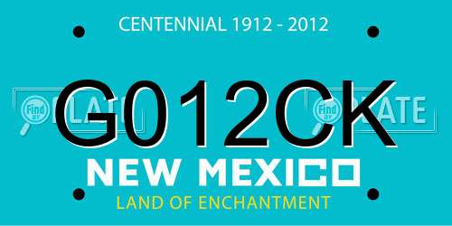 G012CK New Mexico License Plate