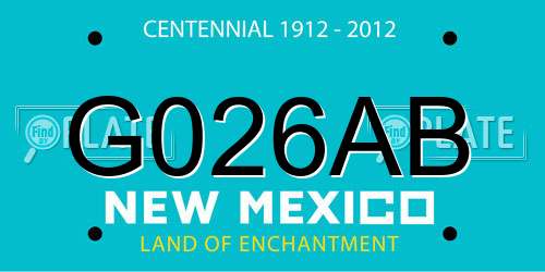 G026AB New Mexico License Plate