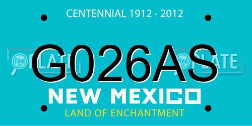 G026AS New Mexico License Plate