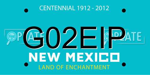G02EIP New Mexico License Plate