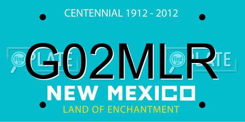 G02MLR New Mexico License Plate