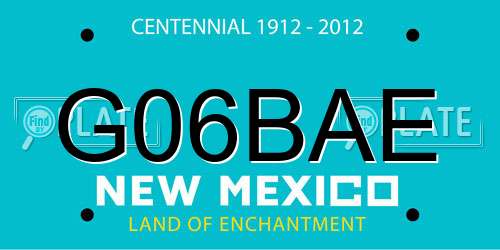 G06BAE New Mexico License Plate