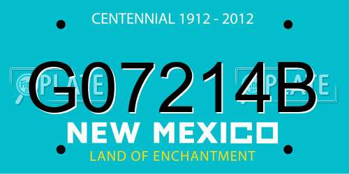 G07214B New Mexico License Plate