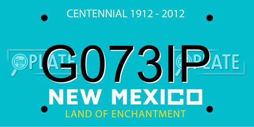 G073IP New Mexico License Plate