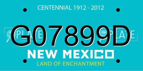 G07899D New Mexico License Plate
