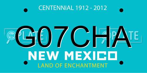 G07CHA New Mexico License Plate