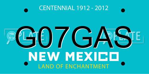 G07GAS New Mexico License Plate