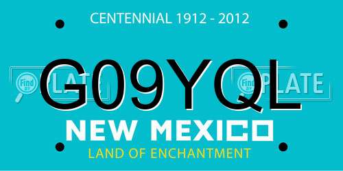 G09YQL New Mexico License Plate