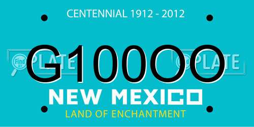 G100OO New Mexico License Plate