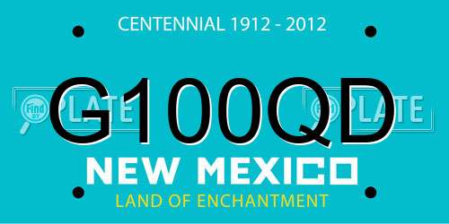 G100QD New Mexico License Plate