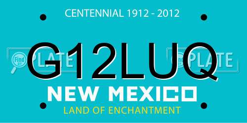 G12LUQ New Mexico License Plate