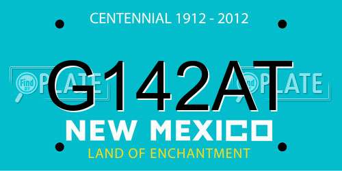 G142AT New Mexico License Plate