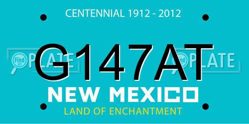 G147AT New Mexico License Plate