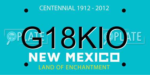 G18KIO New Mexico License Plate