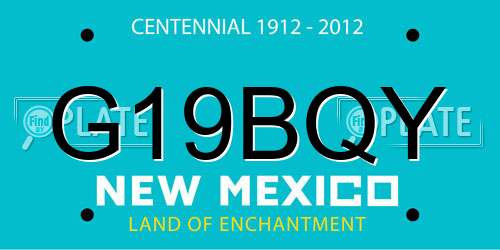 G19BQY New Mexico License Plate
