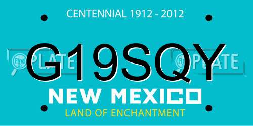 G19SQY New Mexico License Plate