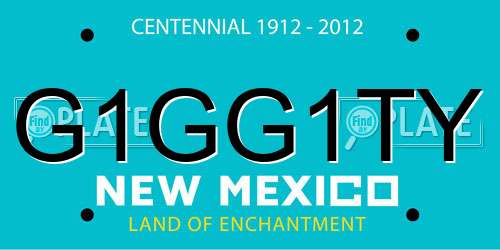 G1GG1TY New Mexico License Plate