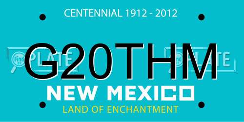 G20THM New Mexico License Plate