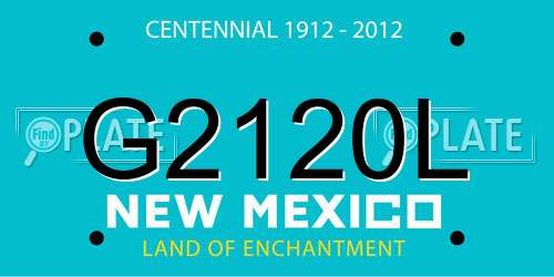 G2120L New Mexico License Plate