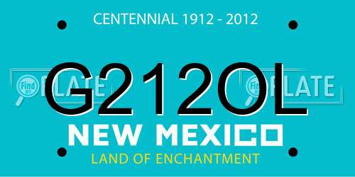 G212OL New Mexico License Plate