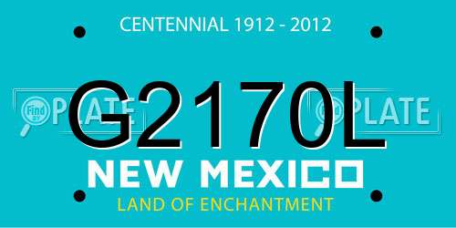 G2170L New Mexico License Plate