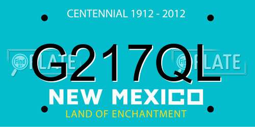 G217QL New Mexico License Plate