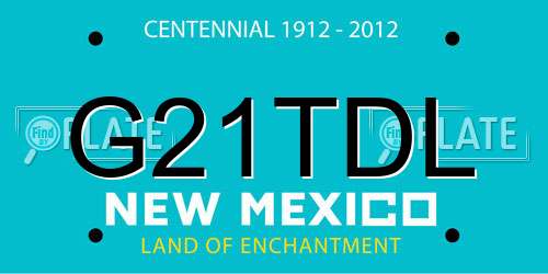 G21TDL New Mexico License Plate
