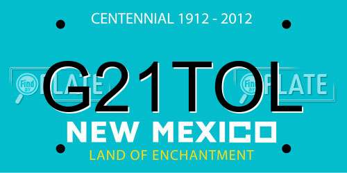 G21TOL New Mexico License Plate