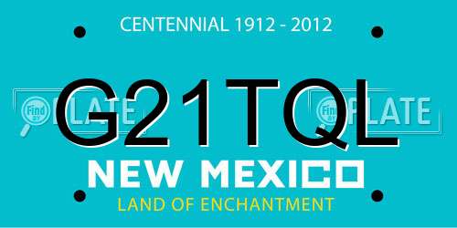 G21TQL New Mexico License Plate
