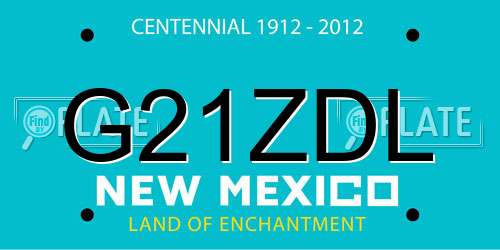 G21ZDL New Mexico License Plate