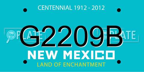 G2209B New Mexico License Plate