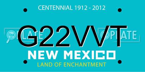 G22VVT New Mexico License Plate