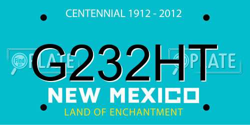G232HT New Mexico License Plate