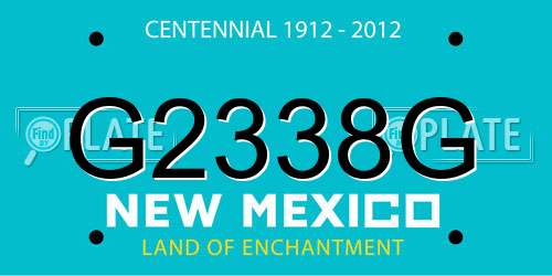 G2338G New Mexico License Plate