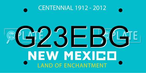 G23EBG New Mexico License Plate