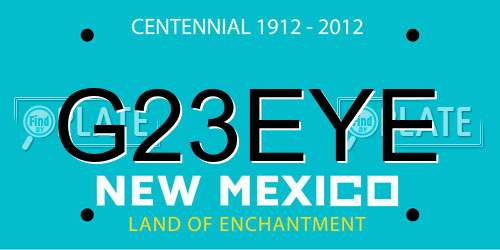 G23EYE New Mexico License Plate