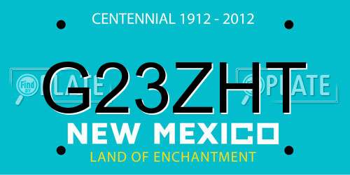 G23ZHT New Mexico License Plate