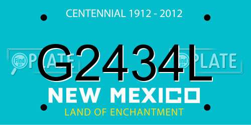 G2434L New Mexico License Plate