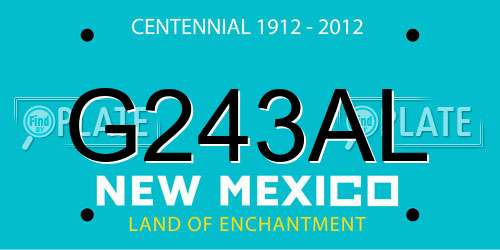 G243AL New Mexico License Plate