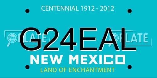 G24EAL New Mexico License Plate