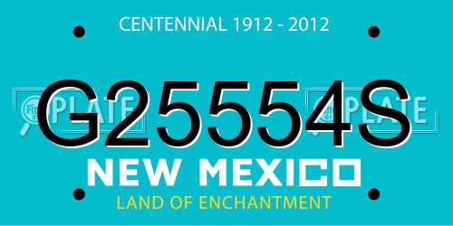G25554S New Mexico License Plate