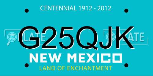 G25QJK New Mexico License Plate